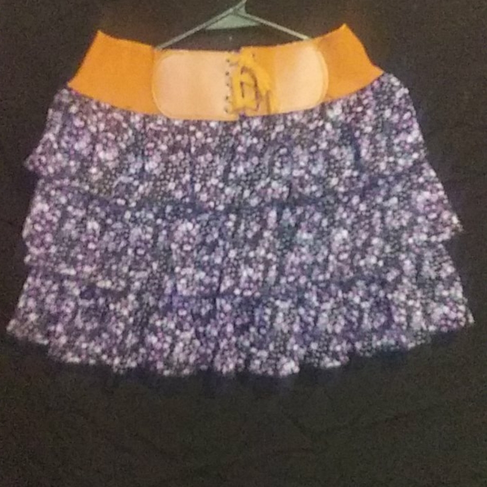 💜🖤Purple and Black Flower Skirt💜🖤